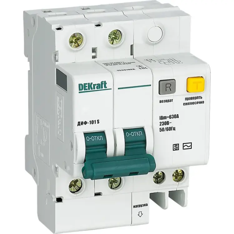 Селективный дифференциальный автомат DEKraft ДИФ101 15300DEK