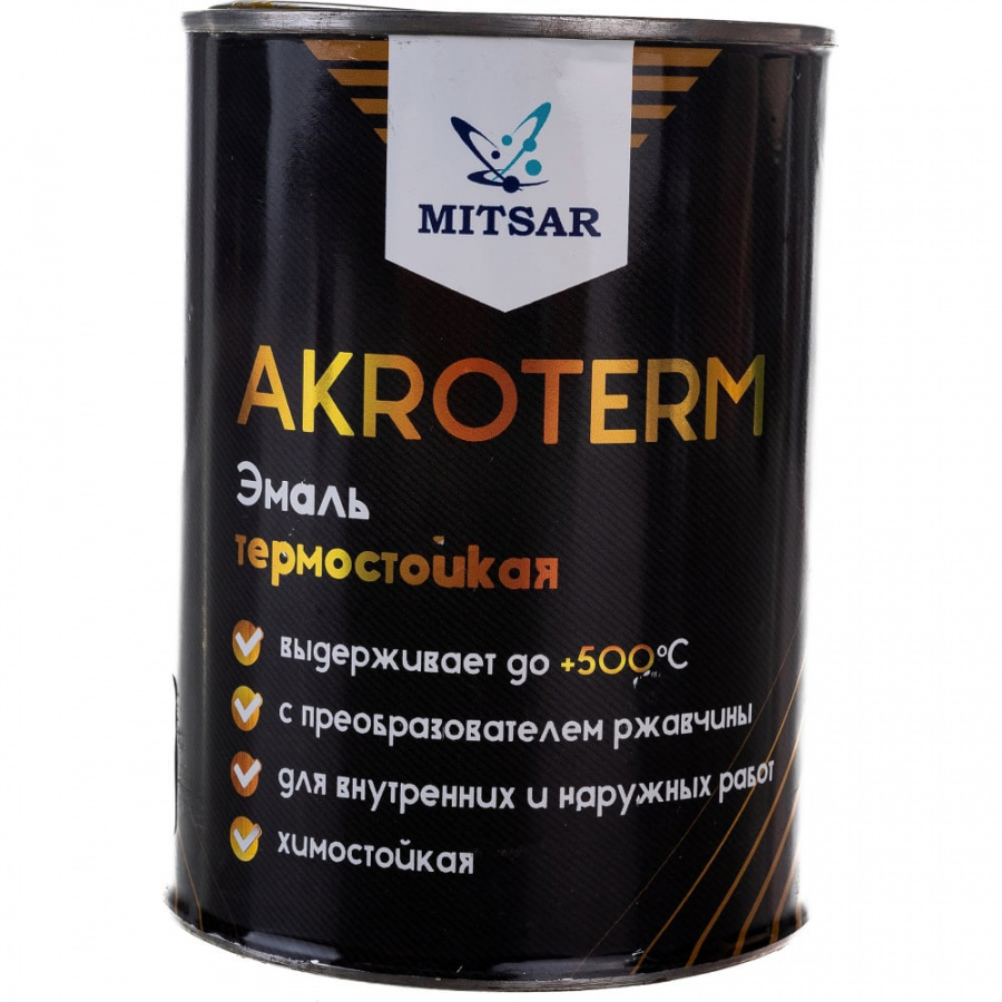 Эмаль Акротерм 0,8 кг, серебристый