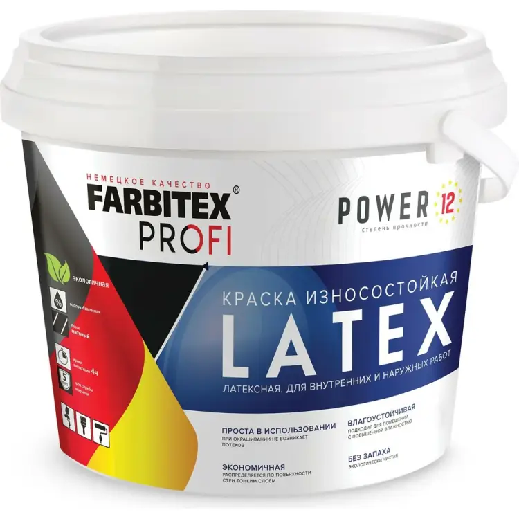 Моющаяся латексная краска Farbitex Latex 4300008771 Моющаяся латексная краска Farbitex Latex 4300008771