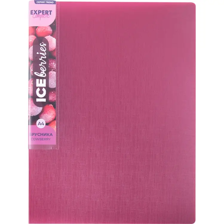 Папка Expert Complete Trend ICEberries A4, 700 мкм, 20 мм, брусника EC210520070 709179