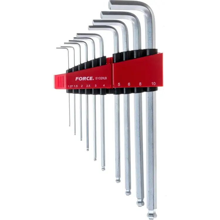 Набор Г-образных шестигранников FORCE 5102XLB Набор Г-образных шестигранников FORCE 5102XLB