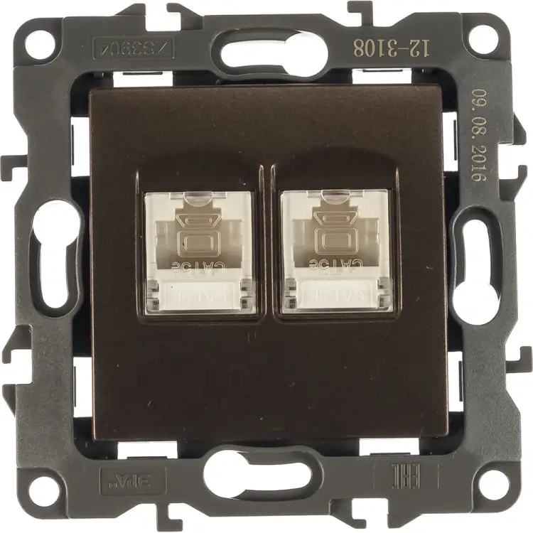 Двойная информационная розетка ЭРА 12-3108-13 Б0019355