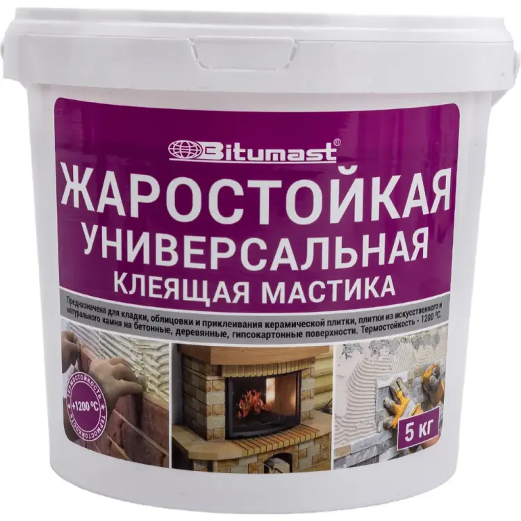 Универсальная жаростойкая клеящая мастика Bitumast 4607952905511 Универсальная жаростойкая клеящая мастика Bitumast 4607952905511