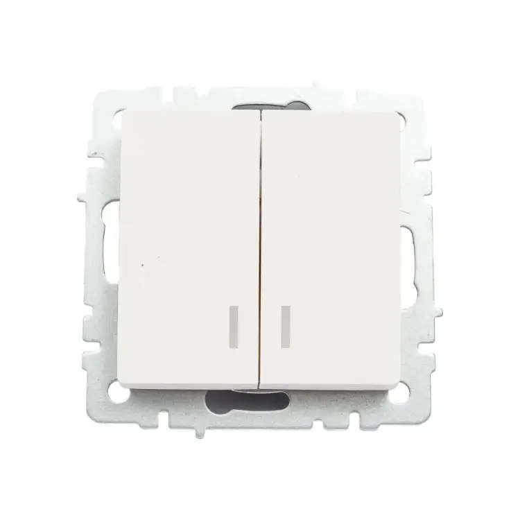 Двухклавишный выключатель IEK Brite вс10-2-1-брб BR-V20-1-10-K01