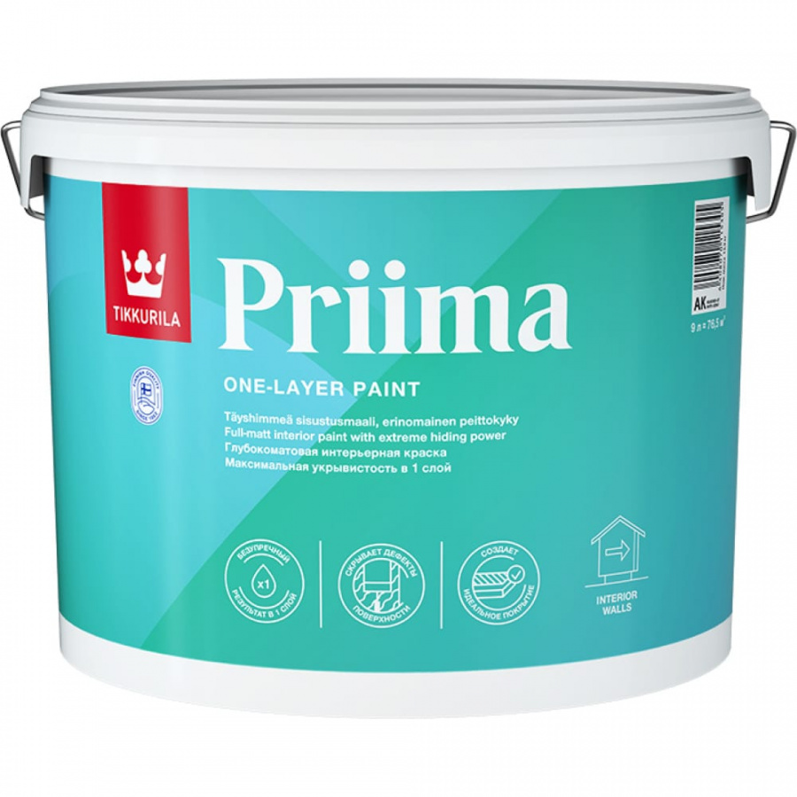 Интерьерная краска Tikkurila Priima