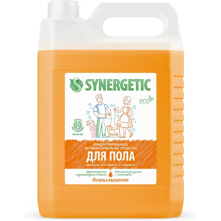 Биоразлагаемое средство 5л c дезинфицирующим эффектом SYNERGETIC 605556 101500