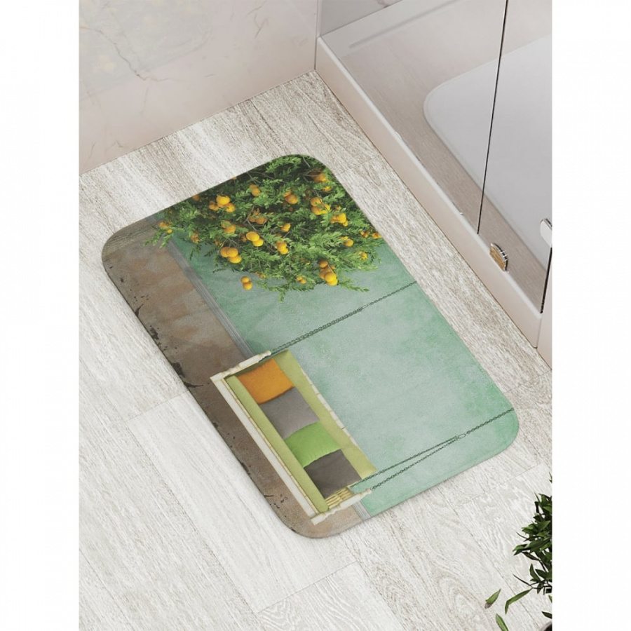 Противоскользящий коврик для ванной, сауны, бассейна JOYARTY Качели у стены
