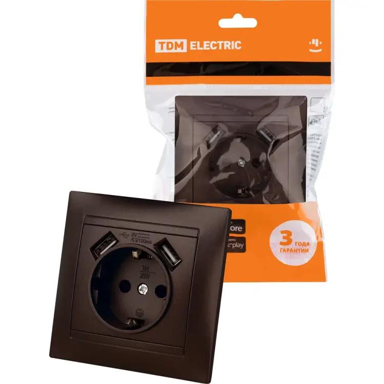 Розетка TDM ELECTRIC Лама SQ1815-0542