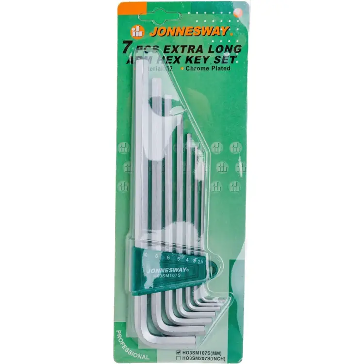 Набор шестигранников Jonnesway EXTRA LONG H03SM107S Набор шестигранников Jonnesway EXTRA LONG H03SM107S