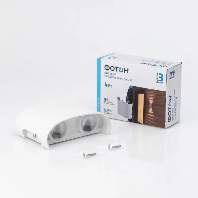 Светодиодный накладной светильник ФОТОН SLO- 4W4000K-W 24742
