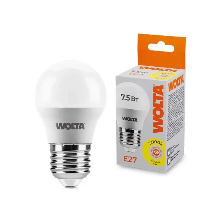 Светодиодная лампа Wolta 25Y45GL7.5E27