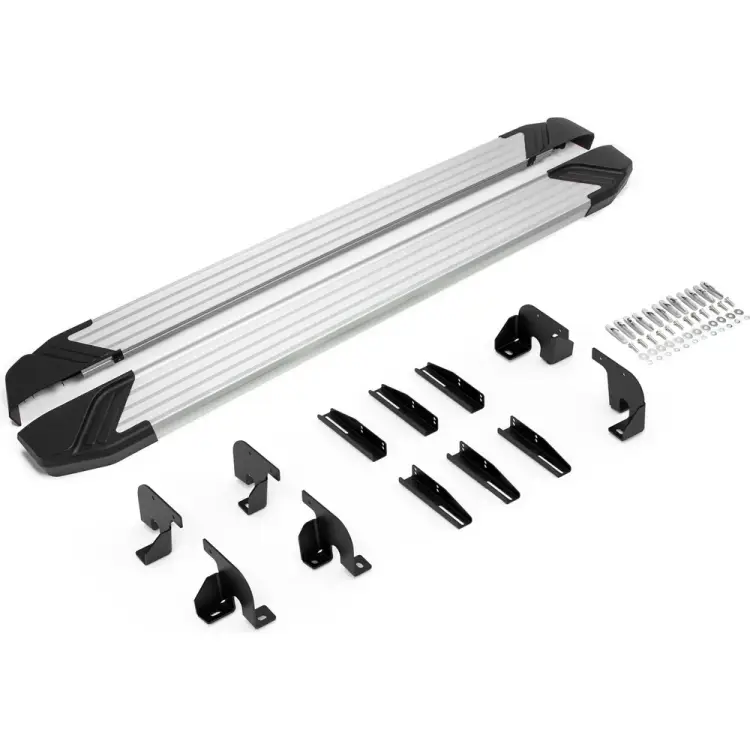 Пороги на автомобиль для BYD Song Plus I рест. 2023-н.в. Rival Silver F180AL.0701.1