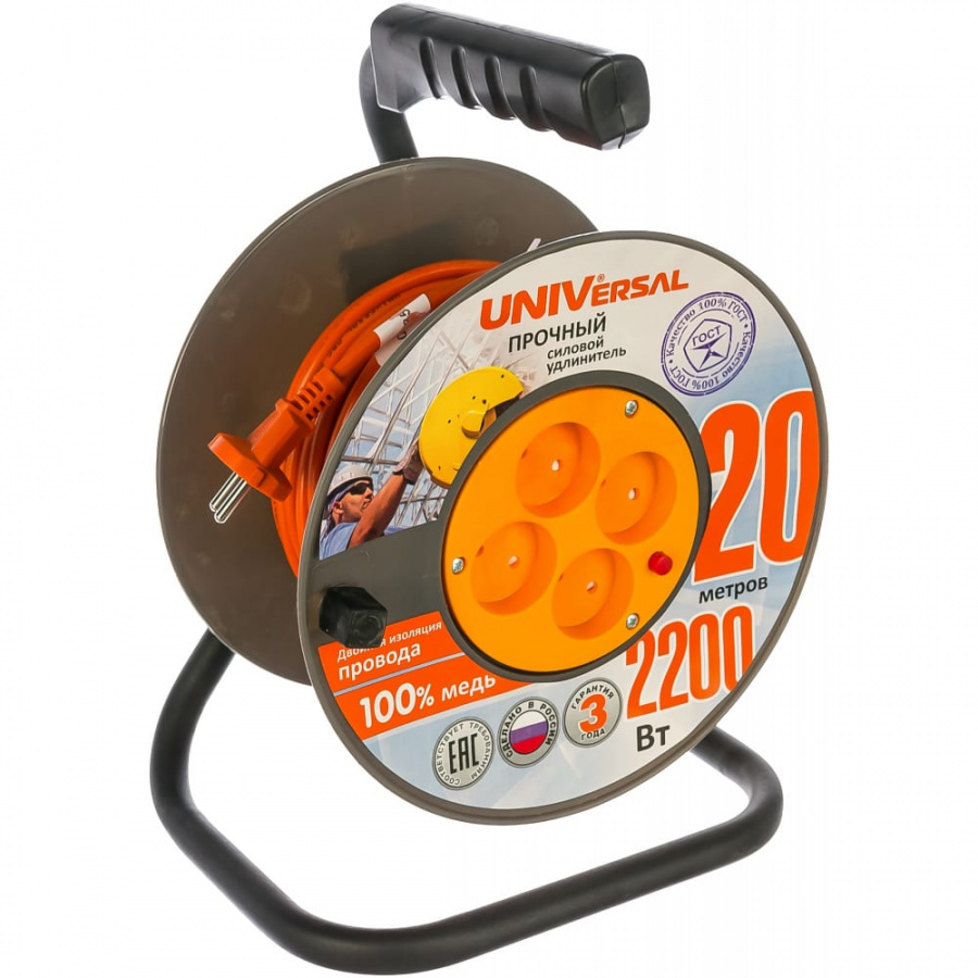 Силовой удлинитель на катушке UNIVersal ВЕМ-250