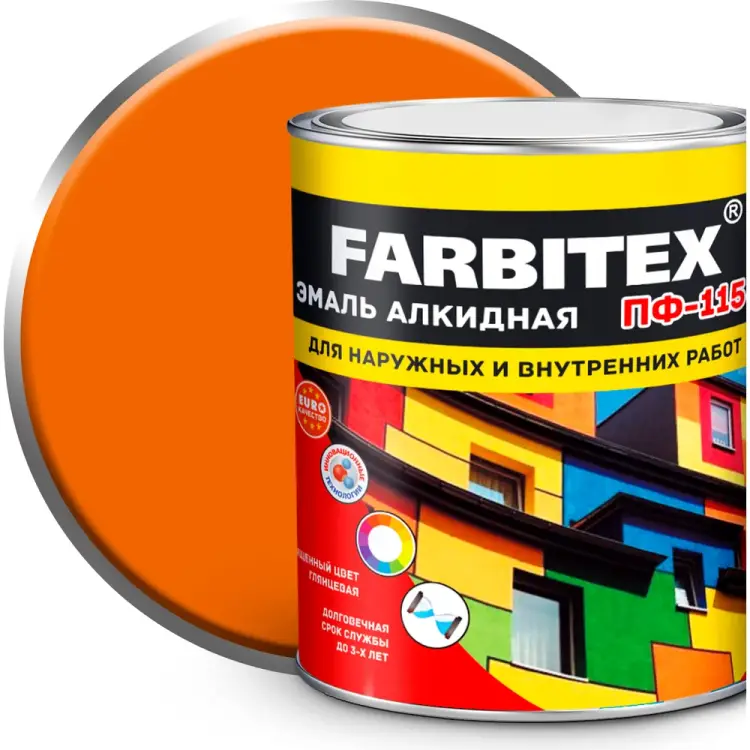 Алкидная эмаль Farbitex ПФ-115 4300006028 Алкидная эмаль Farbitex ПФ-115 4300006028