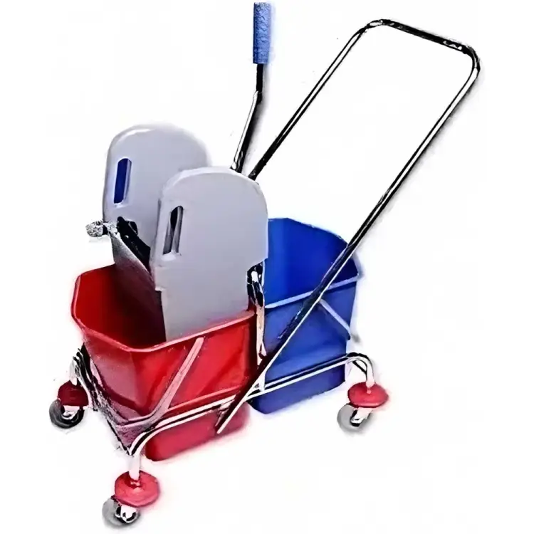 Двухведерная хромированная тележка А5 H0203 1007198