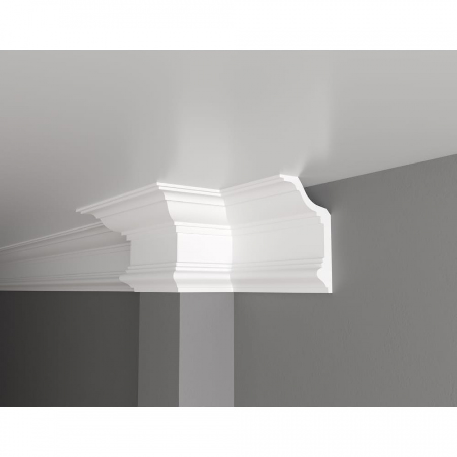 Ударопрочный влагостойкий потолочный карниз под покраску Decor-Dizayn DD513