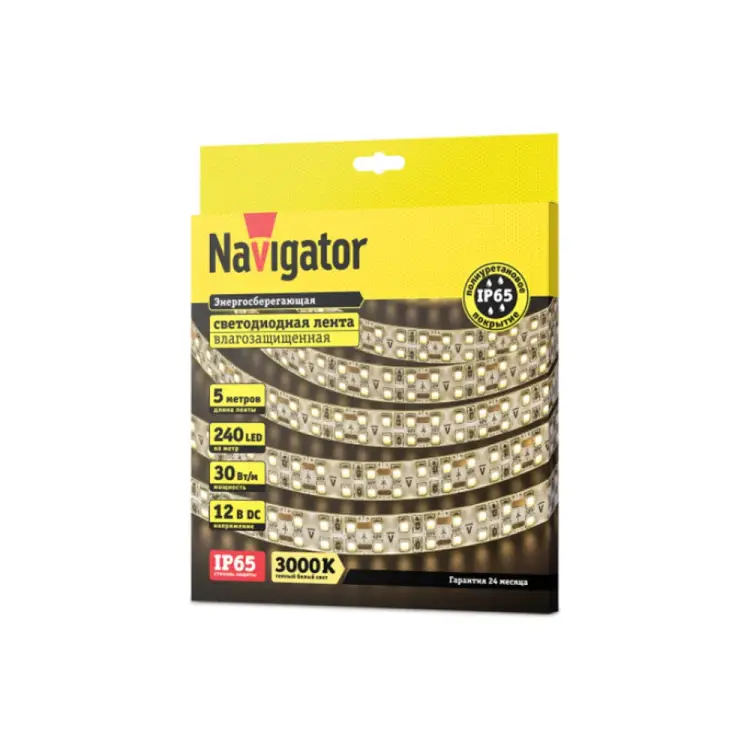 Светодиодная лента Navigator NLS-2835WW240-30-IP65-12V 14466
