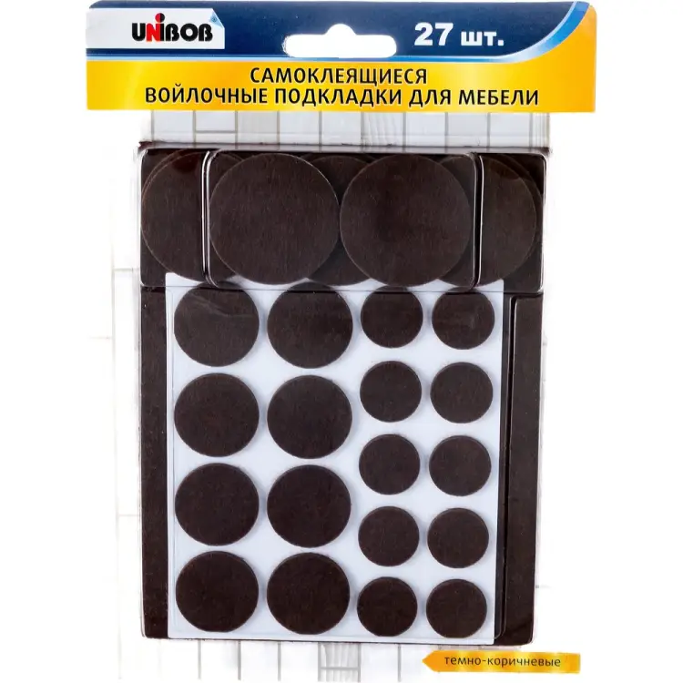 Войлочный самоклеящиеся подкладки для мебели Unibob 214951