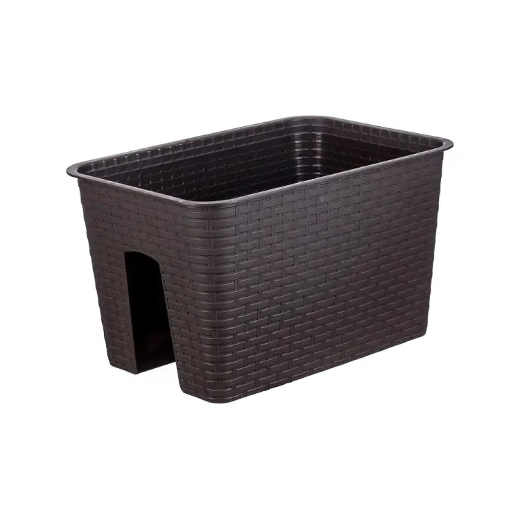 Кашпо IDEA на перила РОТАНГ 12л М 3227 коричневый М 3227 коричневый ротанг Кашпо IDEA на перила РОТАНГ 12л М 3227 коричневый М 3227 коричневый ротанг