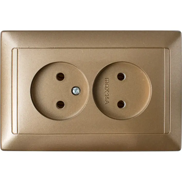 Двухместная розетка BYLECTRICA СТИЛЬ РС16-307 бронза