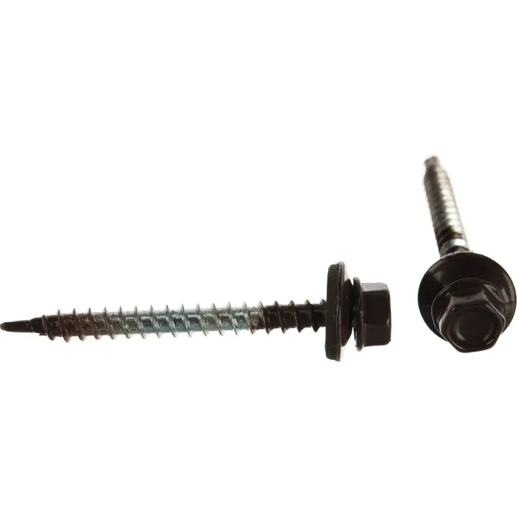 Кровельный саморез качественный крепеж 4,8/51 RAL801755 коричневый (55 шт.) 0300121