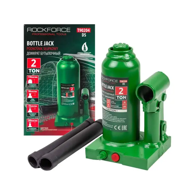 Гидравлический бутылочный домкрат Rockforce RF-T90204 DS(51448)