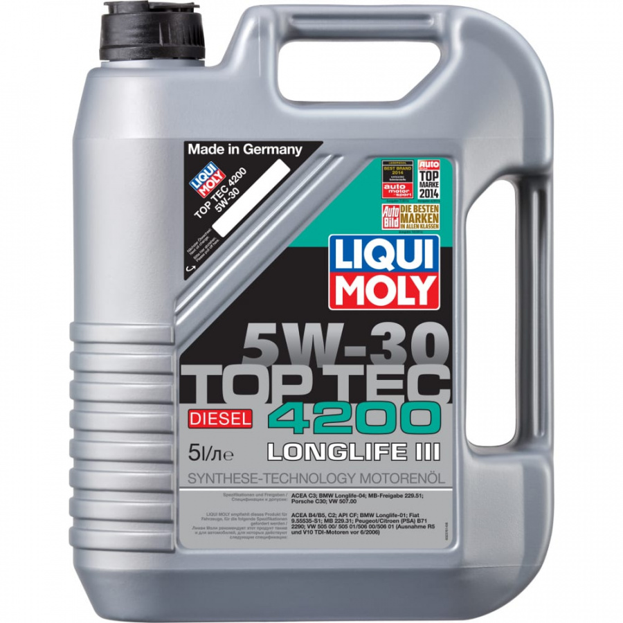 Синтетическое моторное масло LIQUI MOLY Top Tec 4200 Diesel 5W-30 CF;C3