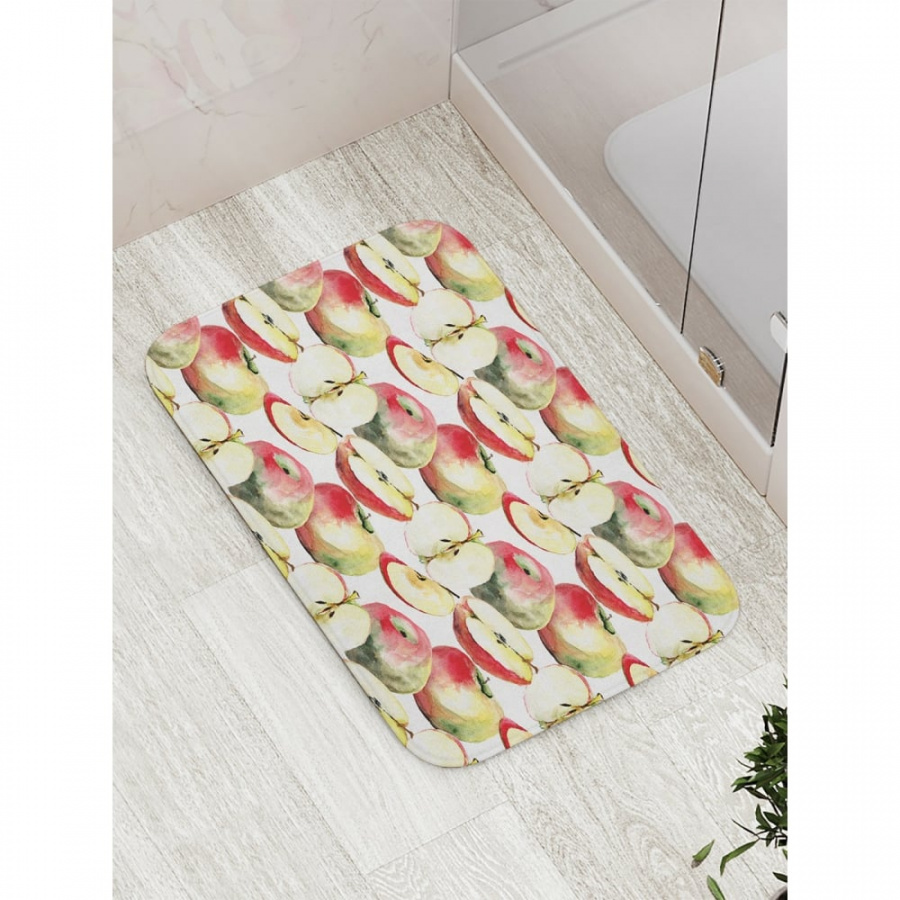 Противоскользящий коврик для ванной, сауны, бассейна JOYARTY Яблочная живопись