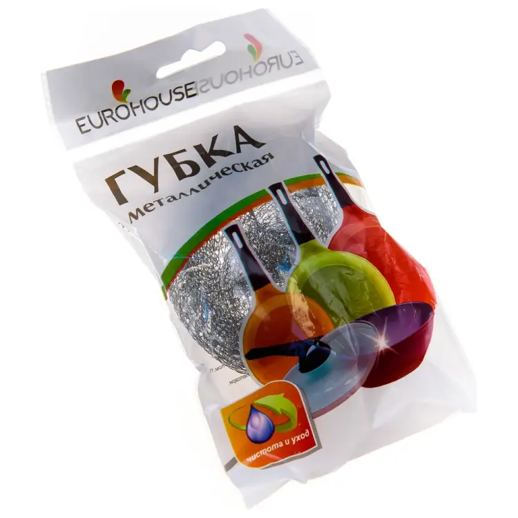 Металлическая оцинкованная плетеная губка EUROHOUSE 7742