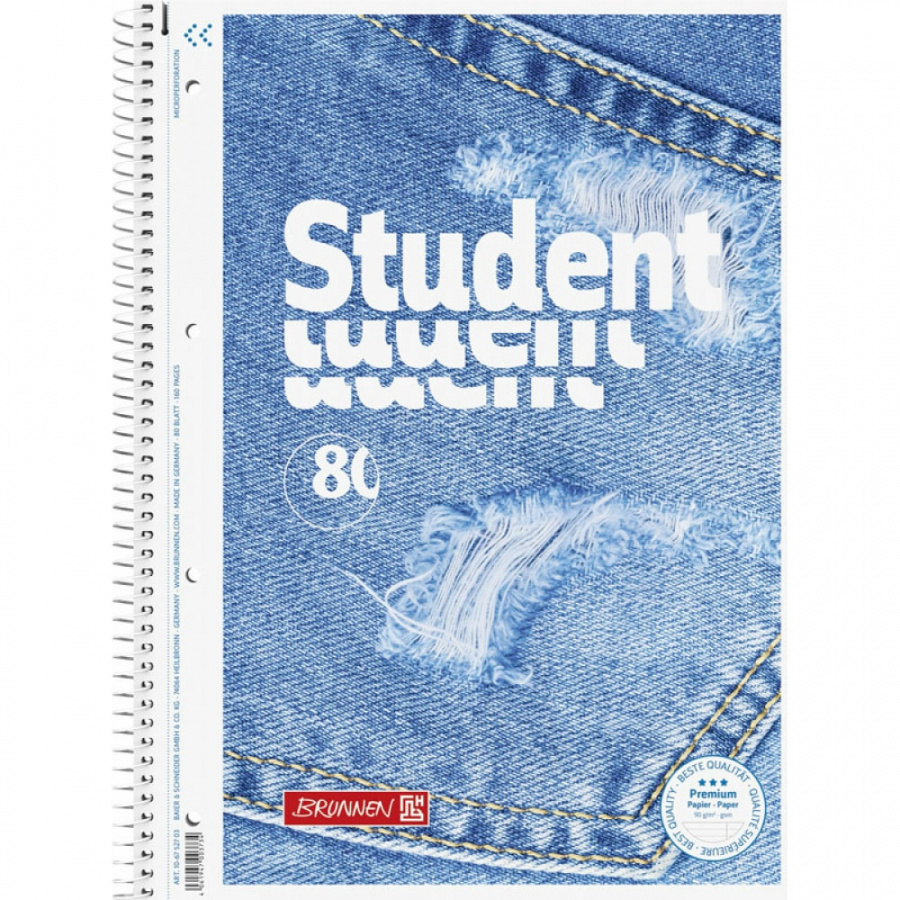 Тетрадь Brunnen Student Premium Jeans