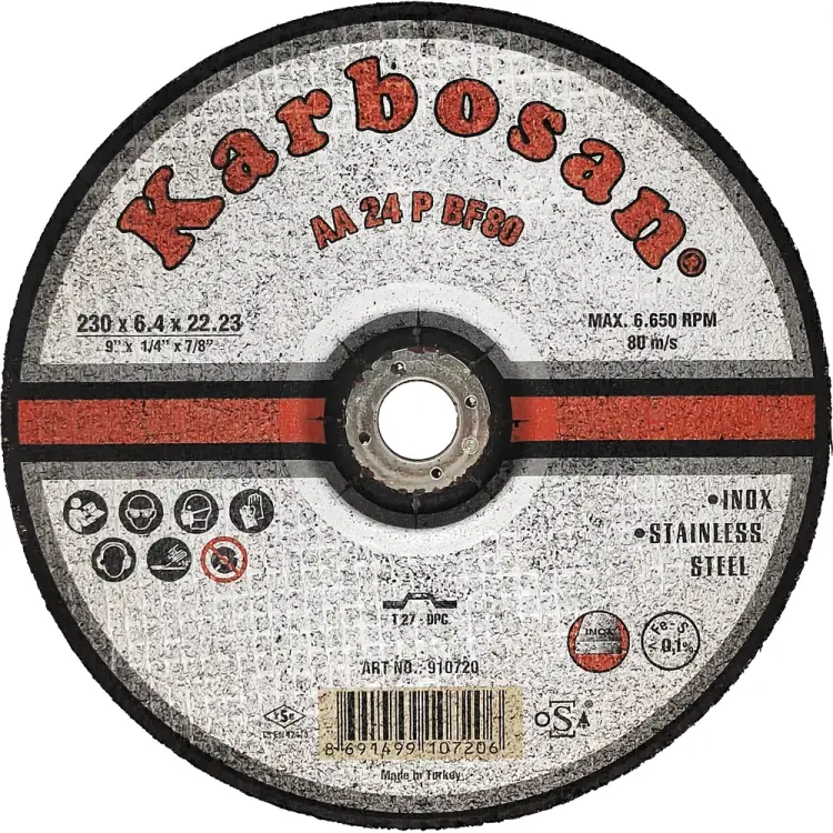 Шлифовальный диск по нержавеющей стали Karbosan KAR-910720 Шлифовальный диск по нержавеющей стали Karbosan KAR-910720