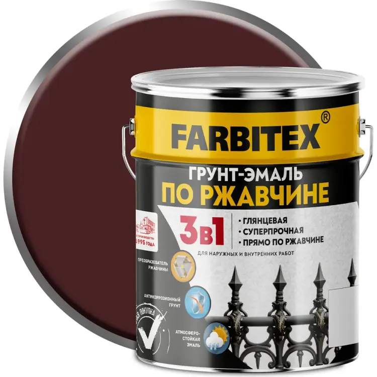 Грунт-эмаль по ржавчине Farbitex 4300013882 Грунт-эмаль по ржавчине Farbitex 4300013882