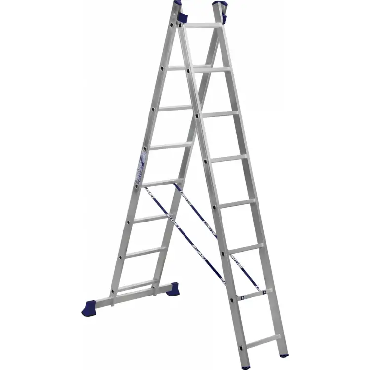 Двухсекционная универсальная алюминиевая двухсекционная лестница Алюмет H2 5208