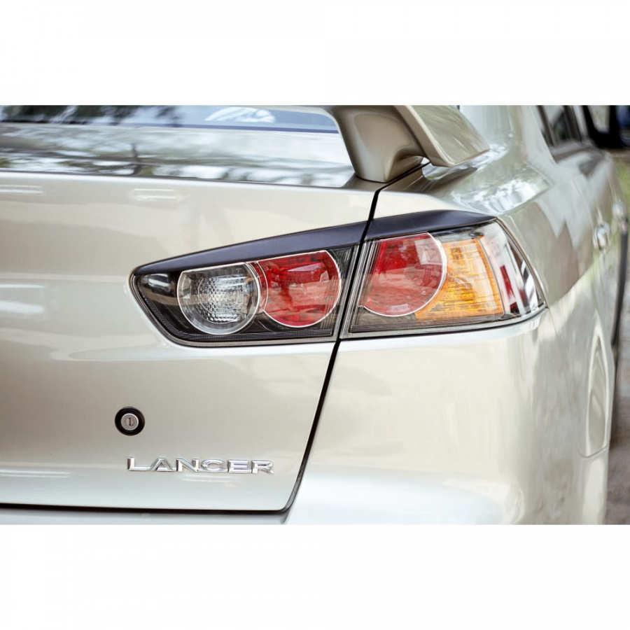 Реснички накладки на задние фонари для Mitsubishi Lancer X 2007- г.в. Русская Артель REML-003600
