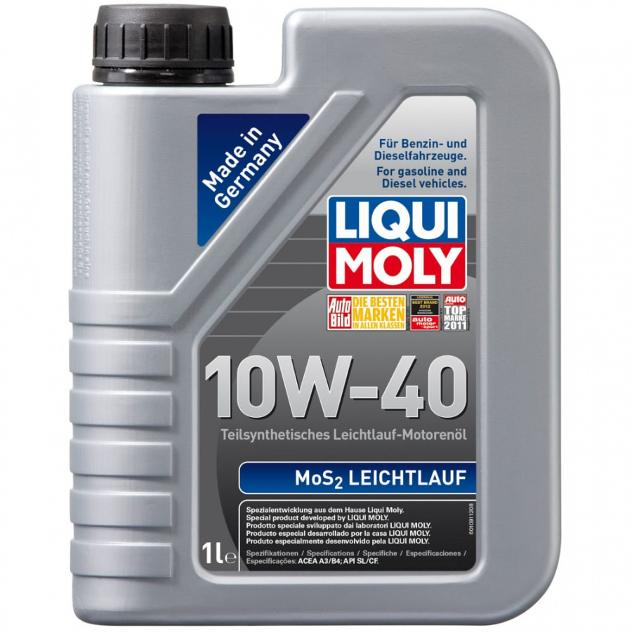 Полусинтетическое моторное масло LIQUI MOLY MoS2 Leichtlauf 10W-40 SL/CF;A3/B3