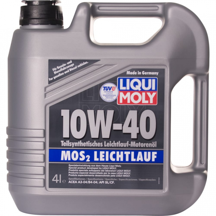 Полусинтетическое моторное масло LIQUI MOLY MoS2 Leichtlauf 10W-40 SL/CF;A3/B3