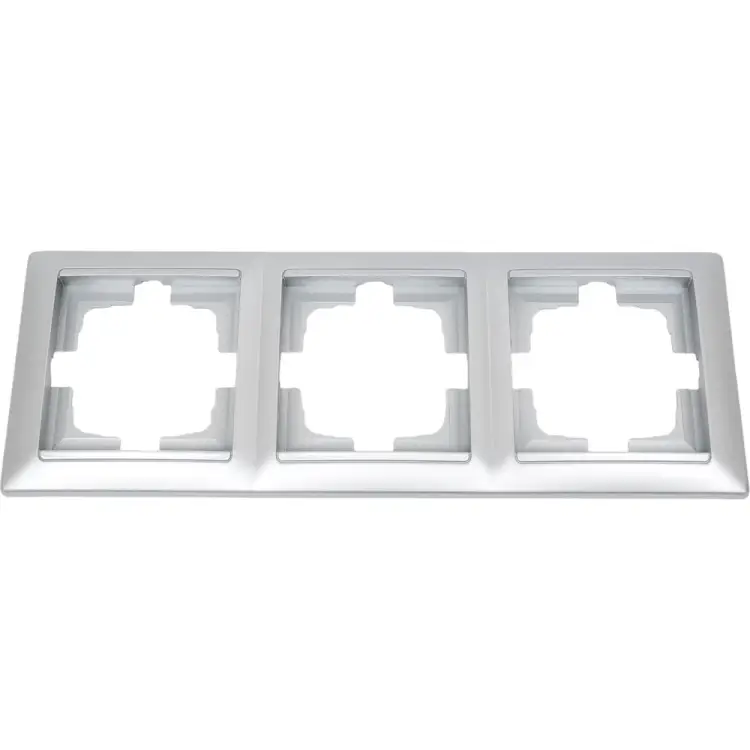 Трехместная рамка BYLECTRICA СТИЛЬ ЮЛИГ.735212.216 серебро