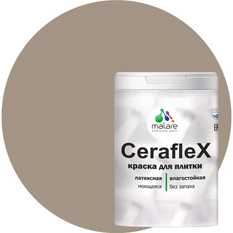 Латексная краска для кафельной и керамической плитки MALARE Ceraflex 2036774833504 Латексная краска для кафельной и керамической плитки MALARE Ceraflex 2036774833504