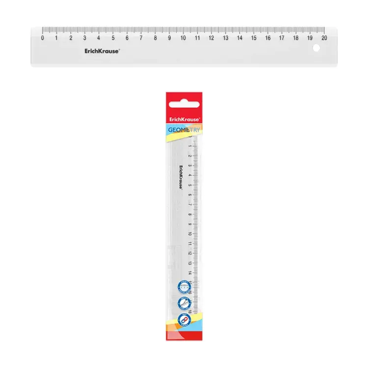 Пластиковая линейка ErichKrause Clear 49498