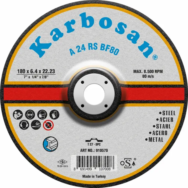 Шлифовальный диск по металлу Karbosan KAR-910570 Шлифовальный диск по металлу Karbosan KAR-910570