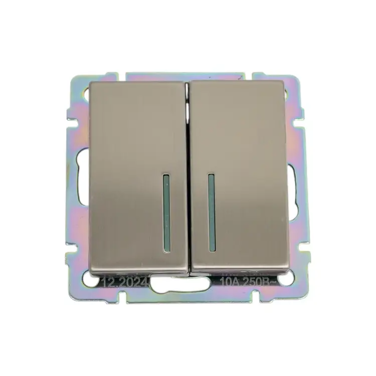 Проходной двухклавишный выключатель Smartbuy Нептун SBE-05gn-10-SW22-1