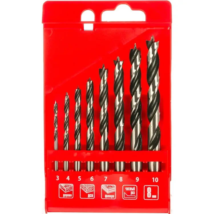 Набор сверл по дереву MATRIX 70282