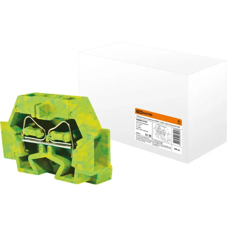 Модульная микроклемма TDM ELECTRIC МКМ 1,5мм2 желто-зеленая SQ0822-0103