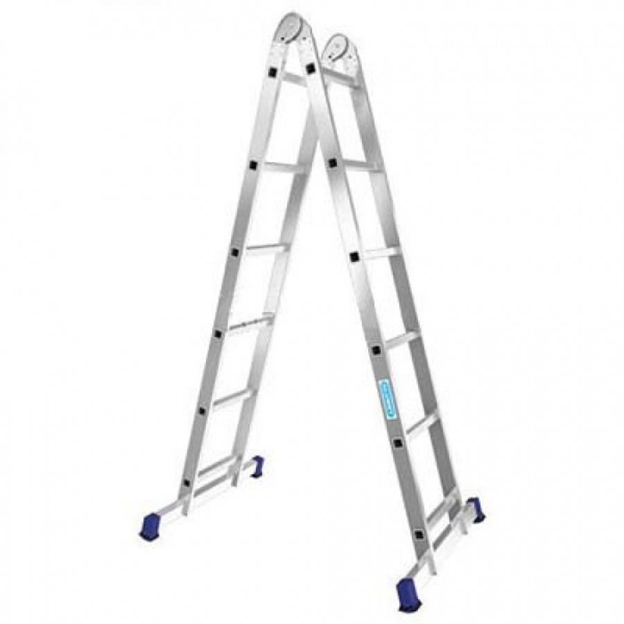 Алюминиевая двухсекционная шарнирная двухсекционная лестница Алюмет Серия Т2