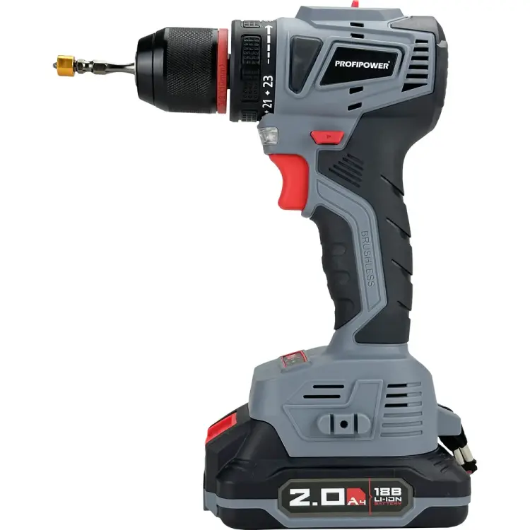 Аккумуляторный бесщеточный шуруповерт Profipower MKBL-18B T0056