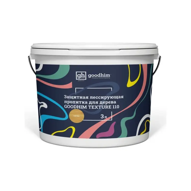 Лессирующая защитная пропитка для дерева Goodhim TEXTURE 110 71085
