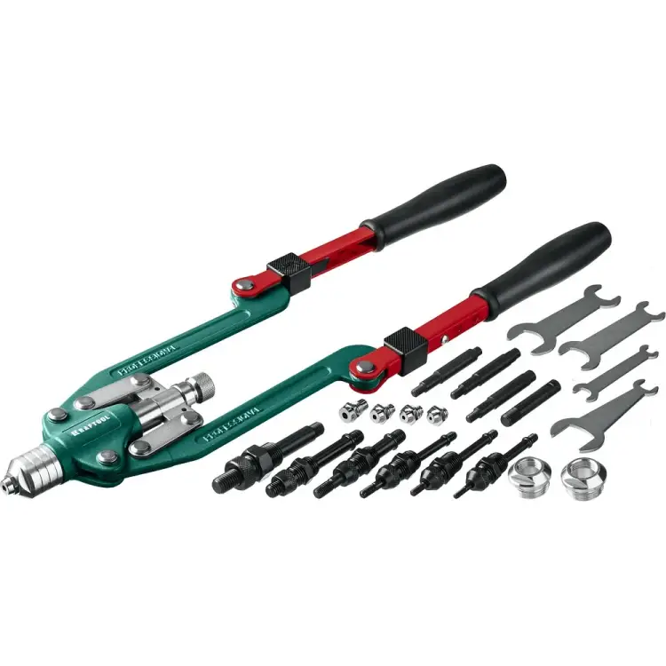 Комбинированный складной двуручный заклепочник KRAFTOOL Combo 31182_z01 Комбинированный складной двуручный заклепочник KRAFTOOL Combo 31182_z01