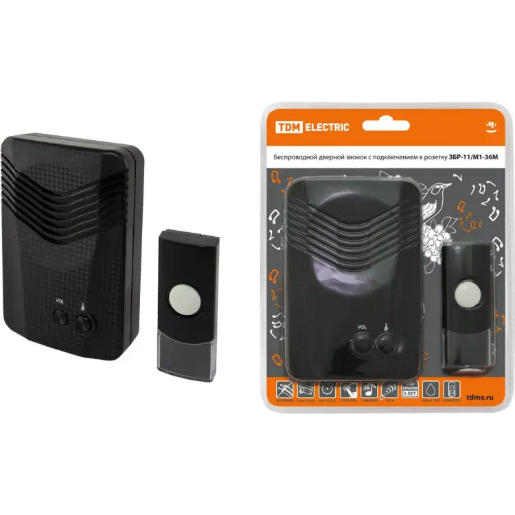 Беспроводной звонок TDM ELECTRIC ЗБР-11/М1-36М SQ1901-0010