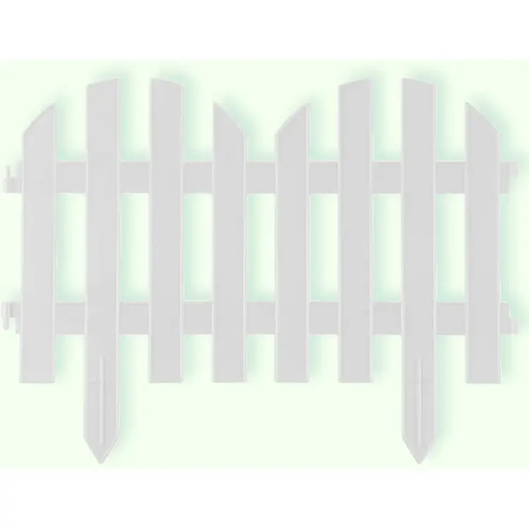 Садовое ограждение ПОЛИМЕРСАД Забор декоративный №4 ПС-ЗД4-бел