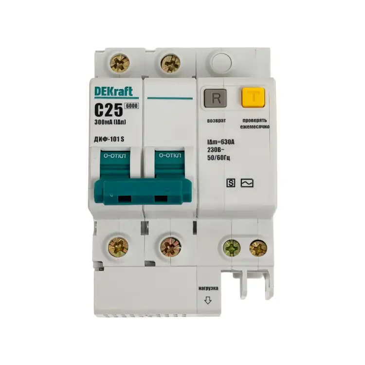 Селективный дифференциальный автомат DEKraft ДИФ101 15305DEK